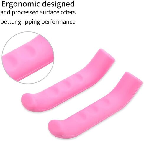 SPYMINNPOO 2Pcs Brake Handle Silicone Sleeve, Mountain Bike Brake Lever Protection Cover (Deep Pink) in Saudi Arabia