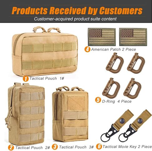 2 حزمة من أكياس معدات مولي، حقيبة خلفية عسكرية تكتيكية، ملحقات مولي حقيبة صغيرة مقاومة للماء in Kuwait