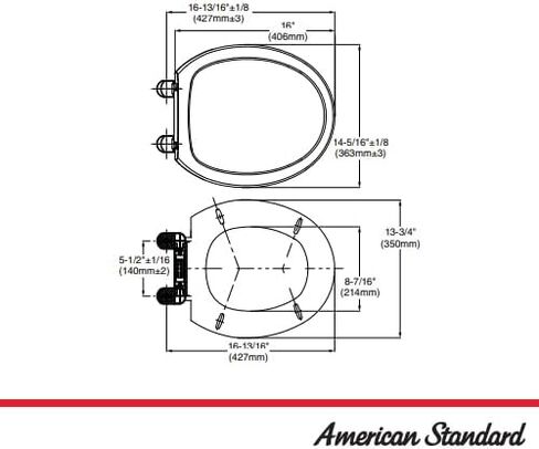 مقعد المرحاض الأمامي الدائري ذو الإغلاق البطيء من American Standard 5320B65CT.222 Champion، كتان in Kuwait