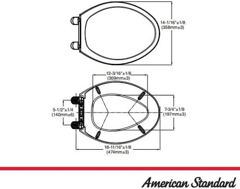 American Standard 5320B65CT.020 Champion Slow-Close Round Front Toilet Seat, White in Saudi Arabia