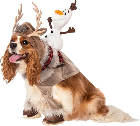 زي روبيز ديزني فروزن 2 للحيوانات الأليفة سفين مع أولاف رايدر، مقاس X-Large in Kuwait