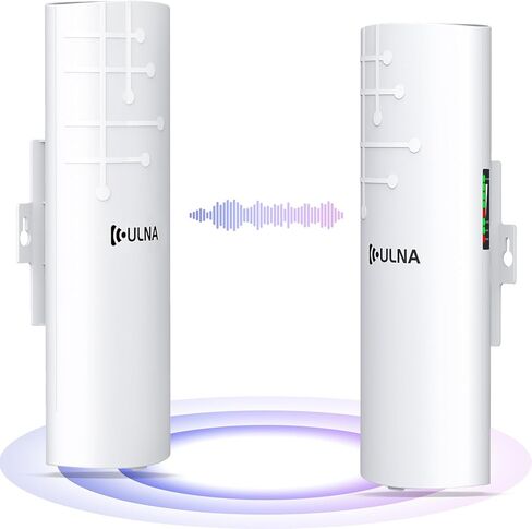 Point to Point Wireless Bridge Outdoor, ULNA 5.8G Long Range WiFi Bridge Kit CPE with 14DBi High Gain Antenna, Extend WiFi Network/Video Surveillance, Ideal for Barn Shop Garage in Kuwait