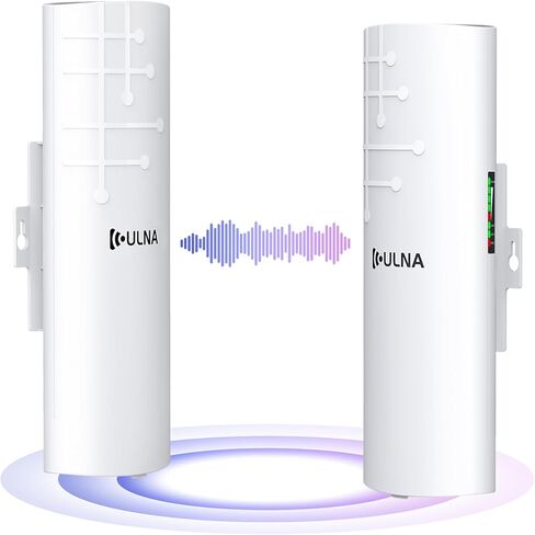 Point to Point Wireless Bridge Outdoor, ULNA 5.8G Long Range WiFi Bridge Kit CPE with 14DBi High Gain Antenna, Extend WiFi Network/Video Surveillance, Ideal for Barn Shop Garage in Kuwait