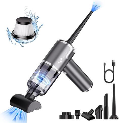 helloleiboo Mini Vacuum Cleaner 9000PA Hand Vacuum Cordless Rechargeable 3 in 1 Portable Car Vacuum Wireless Handheld Car Vacuum Cleaner for Car Home Office Pet in Saudi Arabia