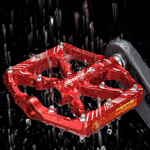 Bike Pedals 9/16 Inch - Bicycle Pedals with Reflectors - 3 Sealed Bearings MTB Pedals Wide Platform Pedals for Mountain Bike, BMX, Road Bike Pedals in Kuwait