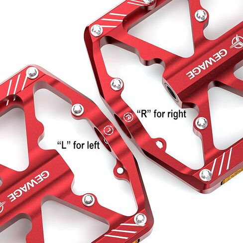 Bike Pedals 9/16 Inch - Bicycle Pedals with Reflectors - 3 Sealed Bearings MTB Pedals Wide Platform Pedals for Mountain Bike, BMX, Road Bike Pedals in Kuwait