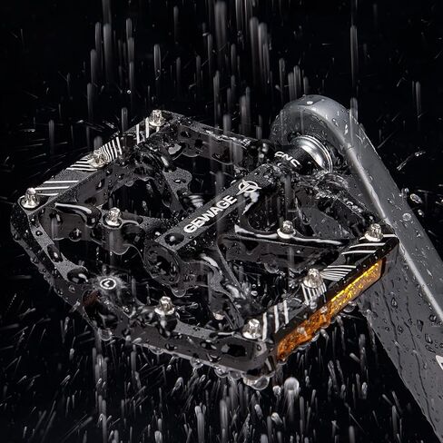 Bike Pedals 9/16 Inch - Bicycle Pedals with Reflectors - 3 Sealed Bearings MTB Pedals Wide Platform Pedals for Mountain Bike, BMX, Road Bike Pedals in Kuwait