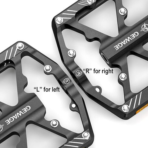 Bike Pedals 9/16 Inch - Bicycle Pedals with Reflectors - 3 Sealed Bearings MTB Pedals Wide Platform Pedals for Mountain Bike, BMX, Road Bike Pedals in Kuwait