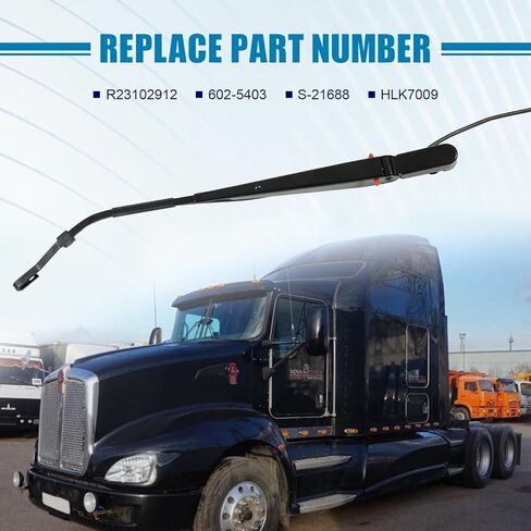 MIKODA 602-5403 ذراع ممسحة الزجاج الأمامي (جانب السائق الأيسر الأمامي) مناسب لـ Kenworth T600 T600A T660 T800 2006-2012 استبدال 6025403 S-21688 HLK7009 R23102912 in Kuwait