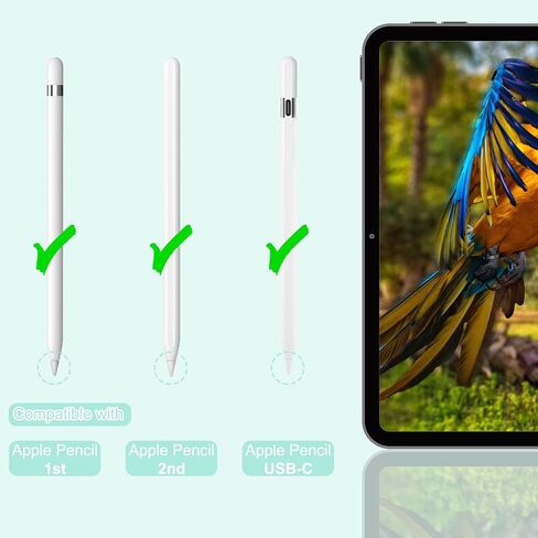 نصائح استبدال Sepnakgee لقلم Apple iPad الجيل الأول/الجيل الثاني/USB-C، 6 عبوات باللون الأبيض in Saudi Arabia