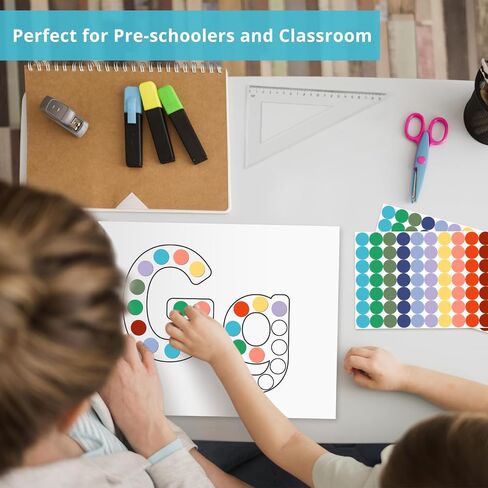 1400 Pcs Colored Dot Stickers, 3/4 Inch Round Color Coding Labels, 10 Color Circle Price Stickers for Office, Classroom, Papers - Multi in Saudi Arabia