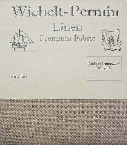 قماش Wichelt Permin من الكتان الفاخر بغرز متقاطعة مقاس 45.72 سم × 68.58 سم من صوف الحمل العتيق 32 قطعة in Kuwait