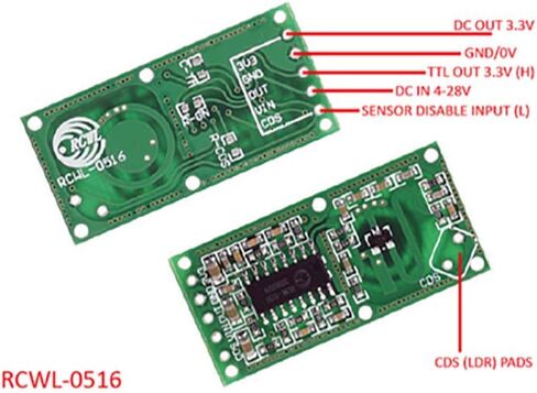 DIYmall RCWL-0516 Motion Detection Sensor, Microwave Radar Sensor, Switch Module, for Arduino ESP8266 Nodemcu Wemos, for Raspberry PI, for Human Rat Cat Detector, Detection Distance 5-7m in Saudi Arabia