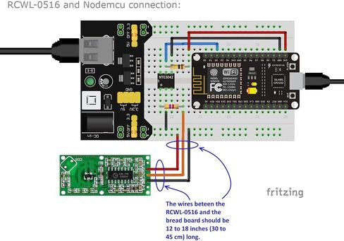 DIYmall RCWL-0516 Motion Detection Sensor, Microwave Radar Sensor, Switch Module, for Arduino ESP8266 Nodemcu Wemos, for Raspberry PI, for Human Rat Cat Detector, Detection Distance 5-7m in Saudi Arabia