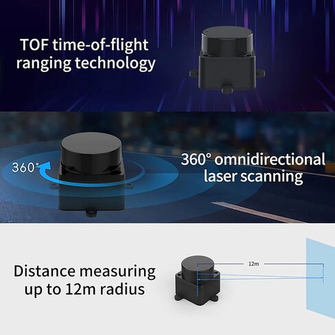 LD06 Lidar Sensor, 360 Degree DTOF Laser Scanner, Lidar Module, Lidar Detector, 4500Hz Ranging Frequency TOF Module for Education, Robot, Cleaner in Saudi Arabia