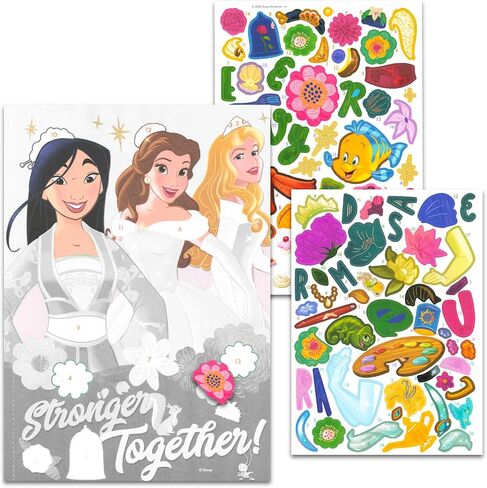 Sticker by Number Books for Girls - Bundle with 3 Sticker by Number Books Featuring Disney Princess, Peppa Pig, and My Little Pony | Sticker Mosaic in Saudi Arabia