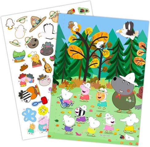 Sticker by Number Books for Girls - Bundle with 3 Sticker by Number Books Featuring Disney Princess, Peppa Pig, and My Little Pony | Sticker Mosaic in Saudi Arabia