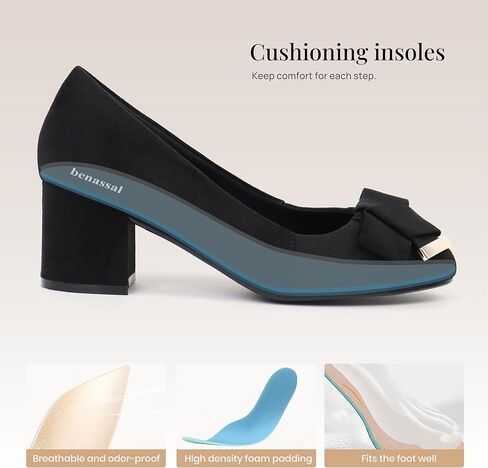 benassal Women Bunion Pumps Comfortable Dress Shoes Orthopedic Heels in Saudi Arabia