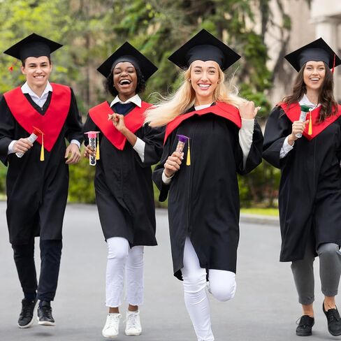 Wenqik 100 Pcs 2024 Graduation Gumball Tubes Graduation Party Favors for Guests Gifts, Include 50 Pcs Clear Mini Candy Containers 50 Pcs Mini Graduation Caps with Gold Tassels for Grad Party Supplies in Saudi Arabia