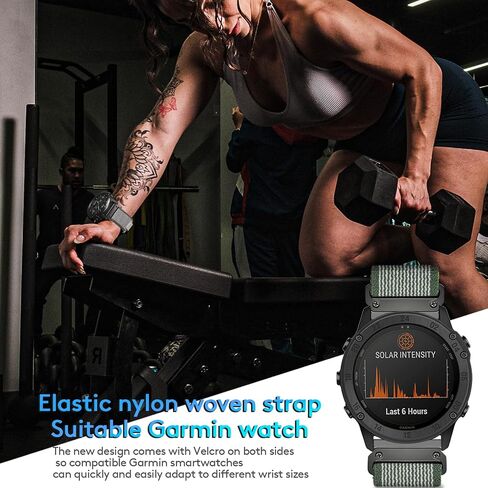 Compatible With Garmin, Trail Loop Nylon Sport Band For fēnix/Forerunner/Approach/MARQ/quatix/D2 Series Tough Replacement Band For Men in Saudi Arabia