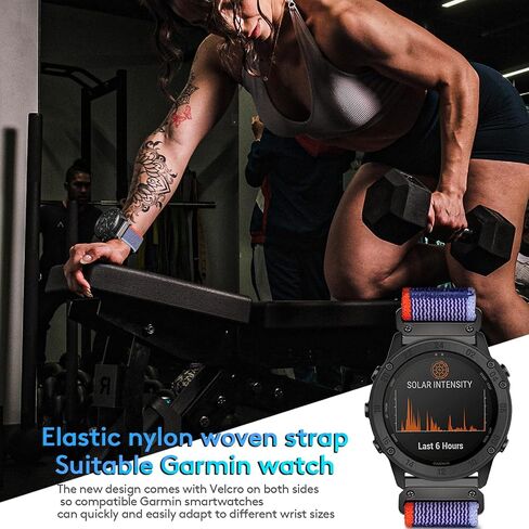 Compatible With Garmin, Trail Loop Nylon Sport Band For fēnix/Forerunner/Approach/MARQ/quatix/D2 Series Tough Replacement Band For Men in Saudi Arabia