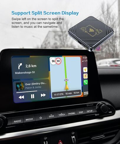 محول CarPlay لاسلكي 2 في 1 ومحول Android Auto، دونجل CarPlay اللاسلكي لمصنع OEM للسيارات السلكية Android Auto Cars وCarPlay Cars، يدعم USB A وUSB C، اتصال تلقائي، التوصيل والتشغيل، بدون تأخير in Kuwait