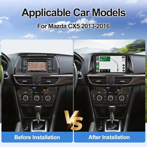 2G+64G Android 13 ستيريو سيارة لمازدا CX5 2013-2016 مع Carplay اللاسلكي Android Auto 9 بوصة شاشة لمس راديو السيارة مع نظام تحديد المواقع والملاحة HiFi Bluetooth FM RDS وحدة استقبال الصوت مع كاميرا احتياطية in Saudi Arabia