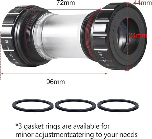 BOLANY Bottom Bracket with Steel Bearings, Waterproof and Lightweight 24mm BB for Screw Type 68/73mm Thread Axis MTB Road Bike Compatible with Shimano SRAM Crankset in Saudi Arabia