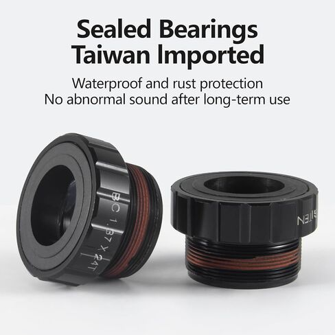 BOLANY Bottom Bracket with Steel Bearings, Waterproof and Lightweight 24mm BB for Screw Type 68/73mm Thread Axis MTB Road Bike Compatible with Shimano SRAM Crankset in Saudi Arabia