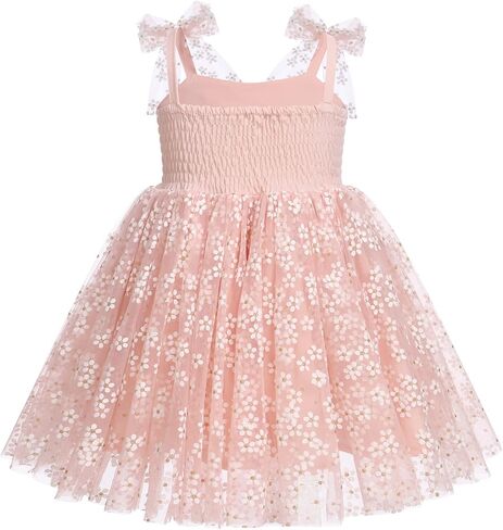 1st Birthday Outfit for Baby Girls, Infant Toddler Sleeveless Daisy Princess Tulle Tutu Dress First Birthday Cake Smash Photoshoot Baby Shower Summer Sundress Baby Pink 5-6 T in Saudi Arabia