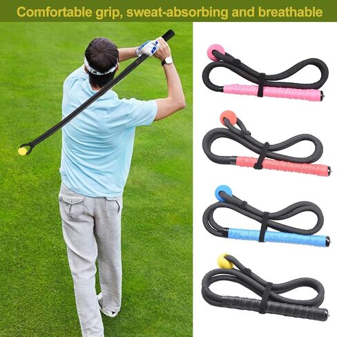 VEAREAR Golf Swing Training Aid, Golf Swing Pracice Rope for Beginner, Warm-up Exercise Assistance Posture Corrector, Golf Swing Trainer for Golf Lover in Kuwait