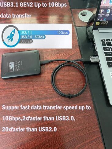 محول Poihiom USB ذكر إلى C أنثى، محول 3.2 USB A إلى النوع C OTG، مزامنة بيانات فائقة السرعة تصل إلى 10 جيجابت في الثانية وشحن سريع 120 وات متوافق مع الكمبيوتر المحمول والكمبيوتر الشخصي والشاحن وبنك الطاقة وQuest Link (USB/M-C/F) in Kuwait