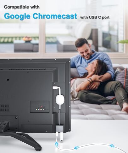 محول كاميرا كابل Basesailor USB C OTG مع مصدر طاقة، شحن من النوع C إلى 60 وات PD وشاحن مقسم USB 3.0، Thunderbolt 3 لـ Google TV Chromecast 2020، MacBook، iPad Pro Air 4 5 Mini 6، S21 S22 in Kuwait