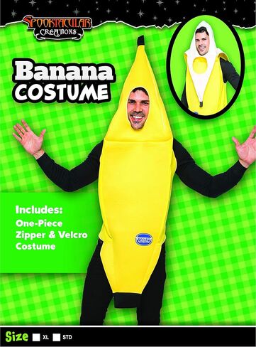 Spooktacular Creations Appealing Banana Costume Adult Deluxe Set for Halloween Dress Up Party and Roleplay Cosplay in Saudi Arabia
