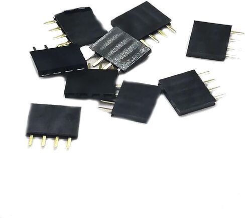 (عبوة من 60) 1X 4 دبابيس صف واحد أنثى دبوس رؤوس 2.54 مم موصل رأس PCB in Saudi Arabia