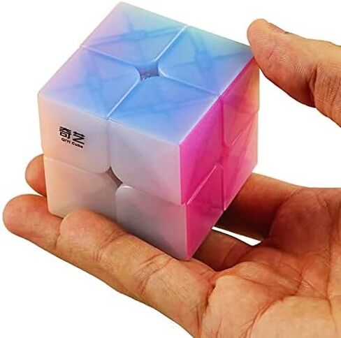 Jelly 2x2 Speed Cube, Qidi 2x2x2 Cube Stickerless Puzzles Toy (Transparent) in Kuwait