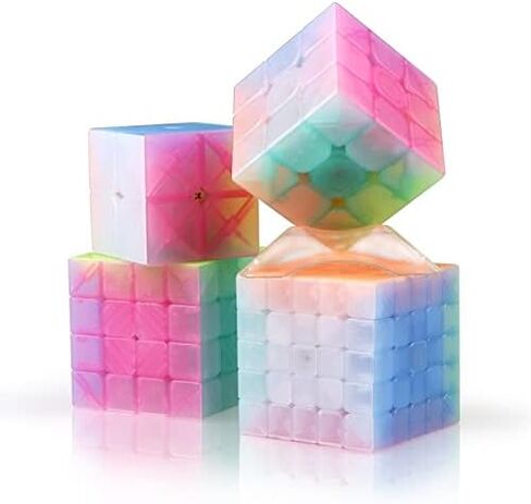 Jelly 2x2 Speed Cube, Qidi 2x2x2 Cube Stickerless Puzzles Toy (Transparent) in Kuwait