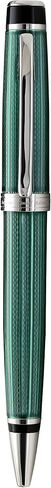 Xezo Incognito Rollerball Pen, Fine Point. Forest Green Color with Pure Platinum Plating. Handcrafted, Limited Edition, Serialized in Saudi Arabia