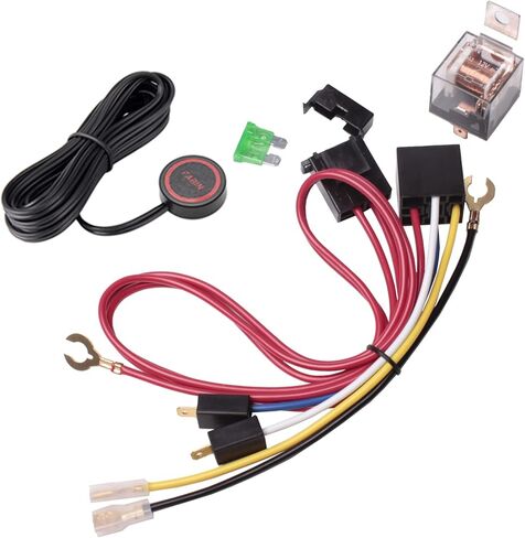 FARBIN Horn Wiring Harness Relay Kit for Car Truck 80a 4pin Spst Normally Open (Relay 4 pin Double Horn Wiring Harness, 12V) in Kuwait