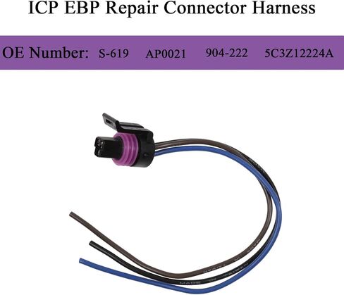 HYAT ICP EBP موصل تسخير ضفيرة، 904-222 موصل أسلاك مستشعر الضغط للتحكم في الحقن متوافق مع Ford F250 F350 F450 F550 ومحركات الديزل الدولية Powerstroke 6.0L و7.3L in Saudi Arabia