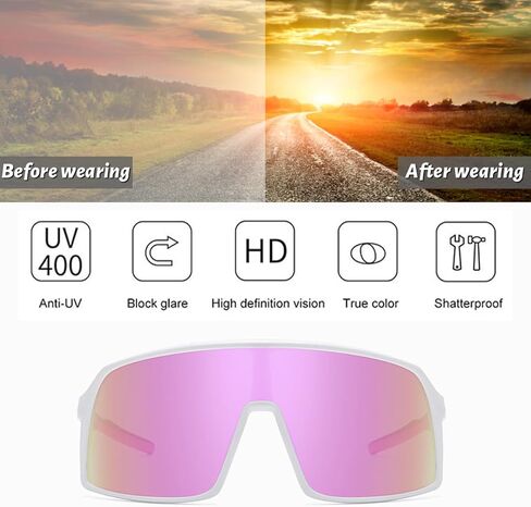 نظارات DUOCIYUAN لركوب الدراجات نظارات شمسية رياضية مستقطبة حماية من الأشعة فوق البنفسجية 400 in Kuwait