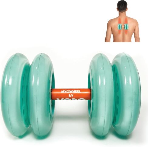 MYOWHEEL Upper and Mid Back Multi-Functional Massage Roller - Targets Between Shoulder Blades - Self Massage Tool for Myofascial Release, Back Pain Relief & Muscle Relaxation in Saudi Arabia