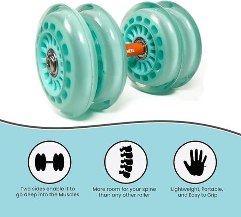 MYOWHEEL Upper and Mid Back Multi-Functional Massage Roller - Targets Between Shoulder Blades - Self Massage Tool for Myofascial Release, Back Pain Relief & Muscle Relaxation in Saudi Arabia