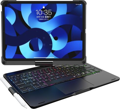 ZEROFEEL Compatible with Keyboard case for iPad 11"/10.9", iPad Air (4th, 5th Generation), iPad Pro(1st, 2nd, 3rd, 4th Generation) - Thin & Light (Black) in Kuwait
