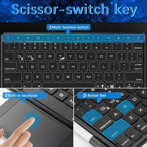 ZEROFEEL Compatible with Keyboard case for iPad 11"/10.9", iPad Air (4th, 5th Generation), iPad Pro(1st, 2nd, 3rd, 4th Generation) - Thin & Light (Black) in Kuwait