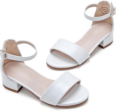 صنادل للفتيات من Felix & Flora بكعب منخفض ومقدمة مفتوحة وأحذية للفتيات الزهرية in Kuwait