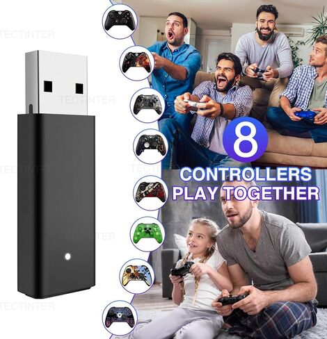 محول vaomon VAOMOM XB2 اللاسلكي متوافق مع وحدة تحكم Xbox One وXbox Series X، ترقية محول USB لنظام التشغيل Windows 11/10/8/7 (أسود) in Kuwait