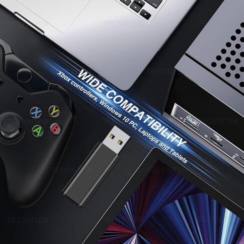 محول vaomon VAOMOM XB2 اللاسلكي متوافق مع وحدة تحكم Xbox One وXbox Series X، ترقية محول USB لنظام التشغيل Windows 11/10/8/7 (أسود) in Kuwait