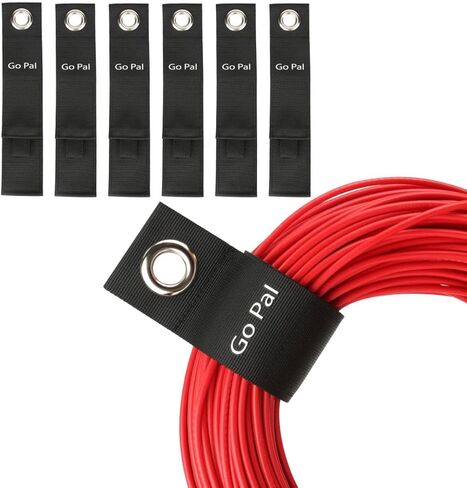 منظم حامل سلك تمديد Go Pal HS1 مقاس 13 بوصة (6 عبوات) أشرطة تخزين شديدة التحمل للكابلات والخراطيم والحبال والجراج وفي الداخل والخارج in Kuwait