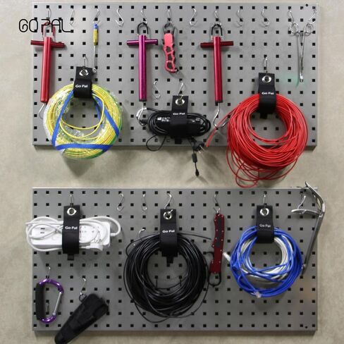 منظم حامل سلك تمديد Go Pal HS1 مقاس 13 بوصة (6 عبوات) أشرطة تخزين شديدة التحمل للكابلات والخراطيم والحبال والجراج وفي الداخل والخارج in Kuwait